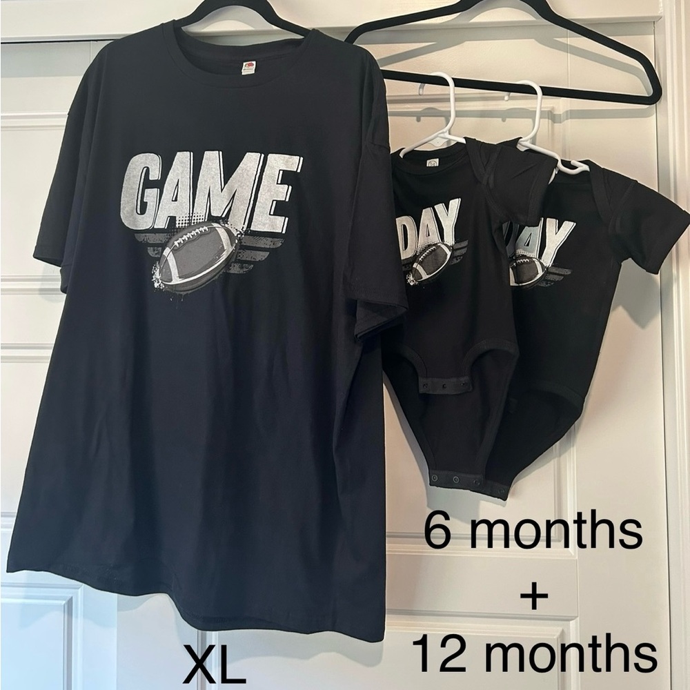 Matching Game Day T-Shirts - Black